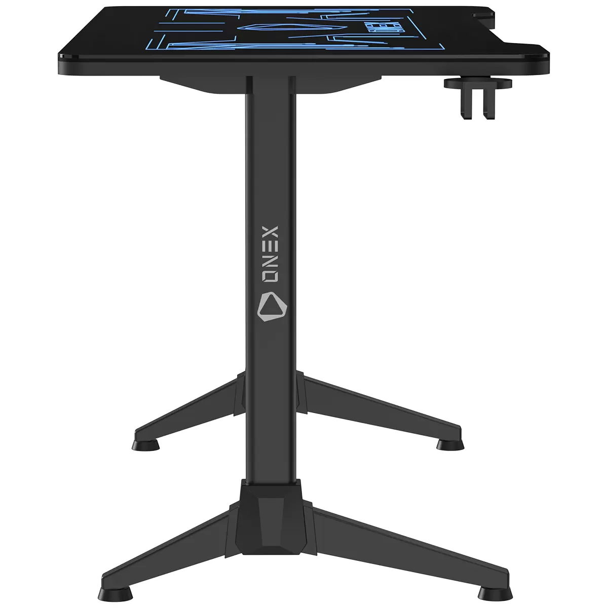 ONEX GD1400G Tempered Glass RGB Gaming Desk With Cup holder and Headset Hook ONEX-GD1400G-RGB - Image 2