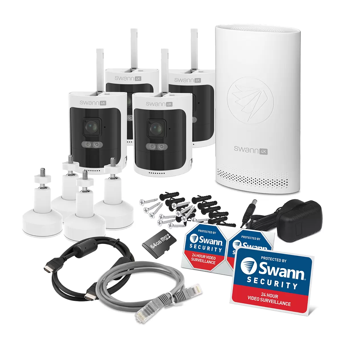 Swann 4K Allsecure WiFi 4 Camera System with Tower SWNVK-AS4K800SD4-AU