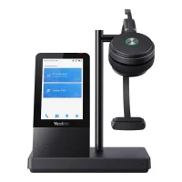 Yealink WH66 Mono UC DECT Wireless Headset With Touch Screen, Busylight On Headset, Leather Ear Cushions