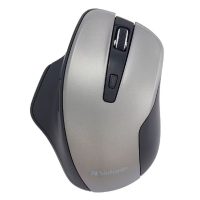 Silent Ergonomic Wireless Blue LED Mouse– Graphite